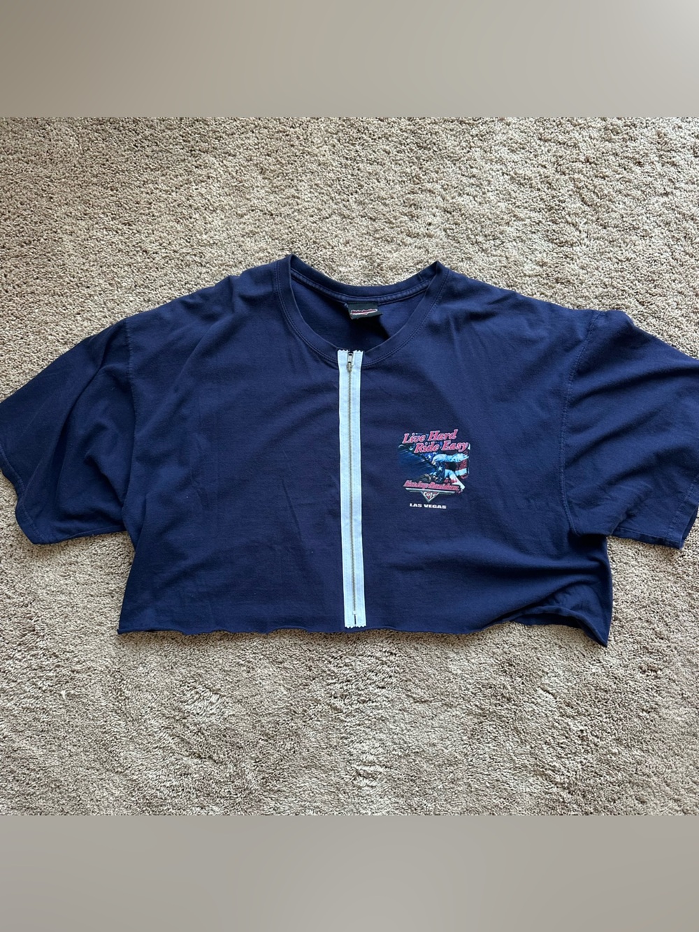 Harley Davidson vintage reworked crop tee